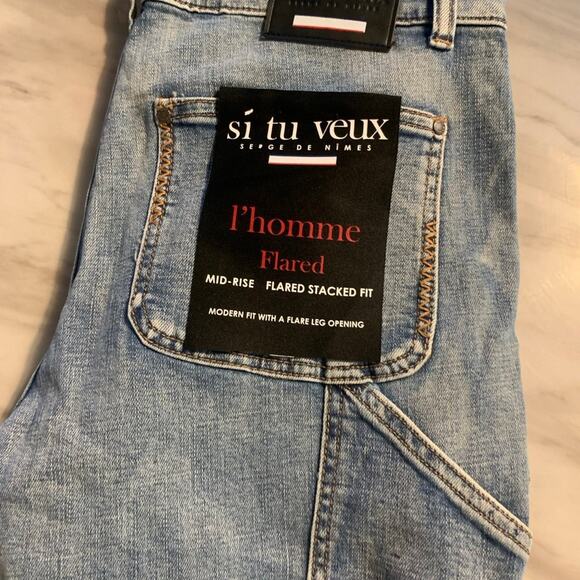 Si Tu Veux Flared Mens Jeans Size 32 - Picture 8 of 8